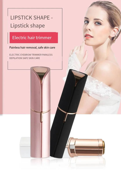 HOMEFISH Lipstick-Shaped Electric Hair Remover Eyebrow Shaper Women's Hair Removal Device Mini Facial Hair Removal Instrument