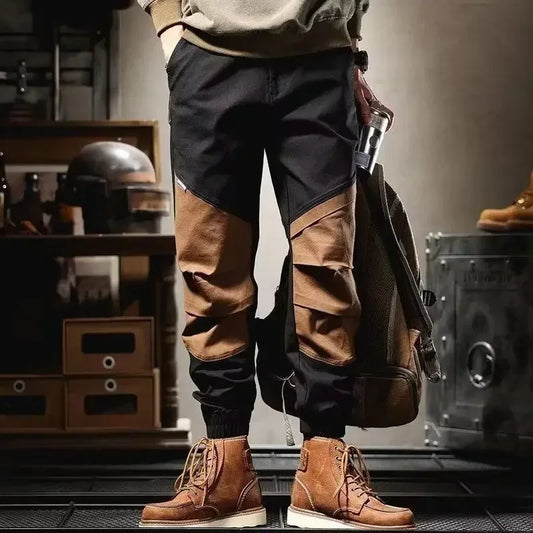 Cargo Pants For Men Hiking Trousers Man Outdoor Trekking Autumn Grey Big Size Baggy Vintage With Trend Unique New In Harajuku