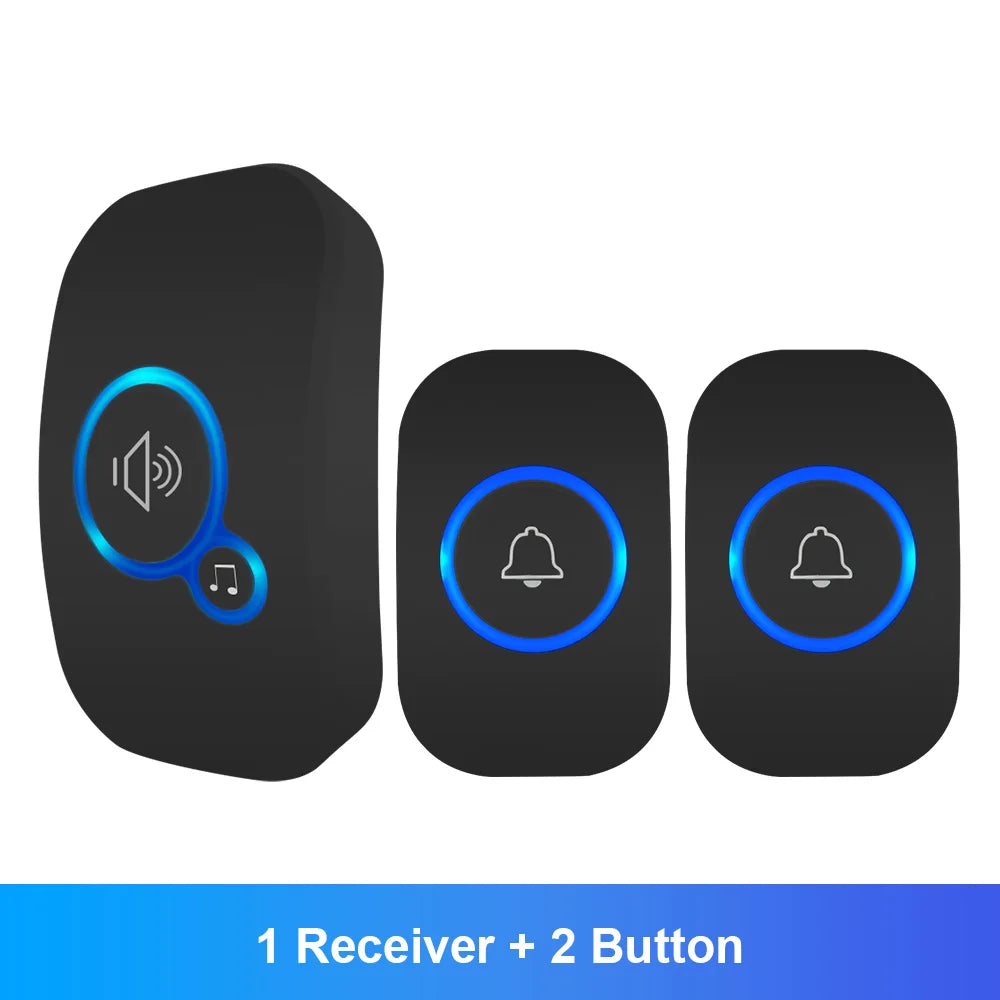 Wireless Doorbell FullHouse Waterproof Door Chime Kit Includes Push Button Transmitter and Plug In Receiver