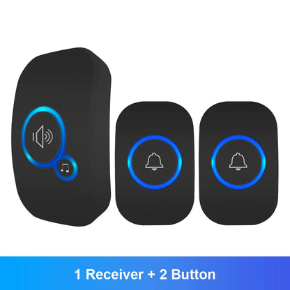 Wireless Doorbell FullHouse Waterproof Door Chime Kit Includes Push Button Transmitter and Plug In Receiver