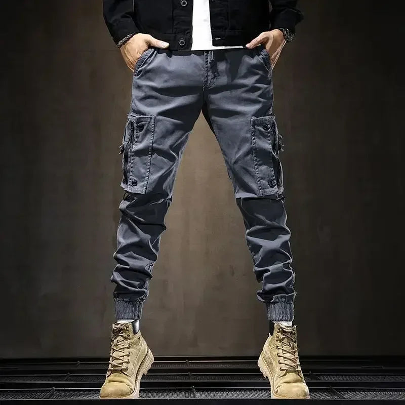 Men's Cargo Pants Outdoor Male Trousers Hiking Motorcycle Slim Trekking Biker Stretch Regular Fit Fashion Cheapest Large Size
