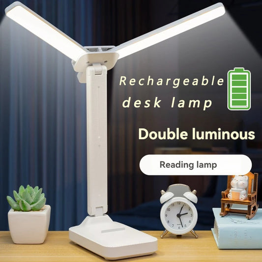 LED Desk Lamp USB Rechargeable Table Lamp 3 Levels Dimmable Touch Desk Lighting Eye Protection Foldable For Bedroom Desk Light