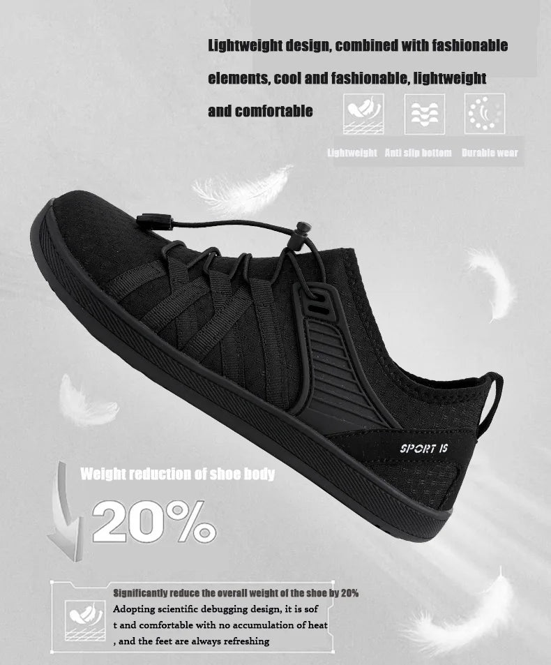 New Minimalist Shoes for Men Wide Toe Barefoot Casual Sneakers Women Mesh Breathable Unisex Sneakers Lightweight Walking Shoes