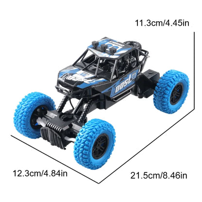 Remote control car with colorful flashing lights, rubber wheels, off-road toy car suitable for children's gifts