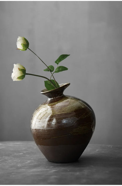 Ceramic Vases, Rough Ceramic Vases, Small Flower Pots, Old-fashioned Floral Arrangements, Table Decorations, Zen Flowers