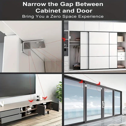 Magnetic Door Catch Latch -Invisible Strong Adhesion, Drill-Free Mount, Seamless Release- Ideal for Cabinets, Sliding Doors