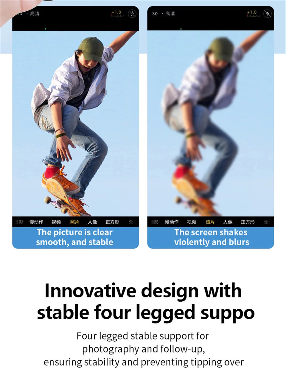 FANGTUOSI 2026 NEW Foldable Smartphone Handheld Gimbal Cellphone Video Record Vlog Stabilizer for iPhone 14 Xiaomi Huawei