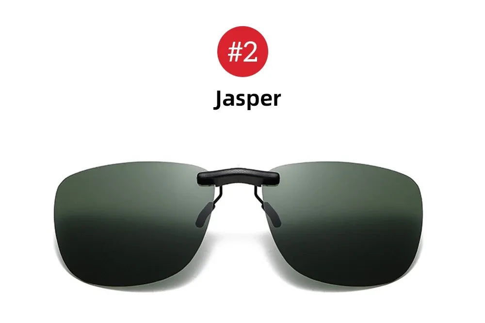 Men Driving Clip On Sunglasses for Myopia Eyeglasses Vintage Women Square Night Vision Fishing UV400 Sun Glasses