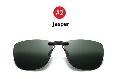 Men Driving Clip On Sunglasses for Myopia Eyeglasses Vintage Women Square Night Vision Fishing UV400 Sun Glasses