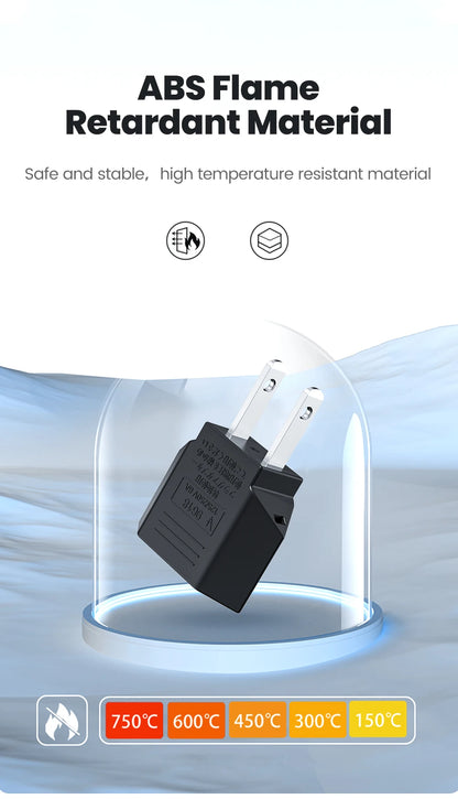 Elough 4.0mm US To EU Converter Plugs European EU To US America Travel Plug Adapter US to EU Power Adapter Electrical Plug