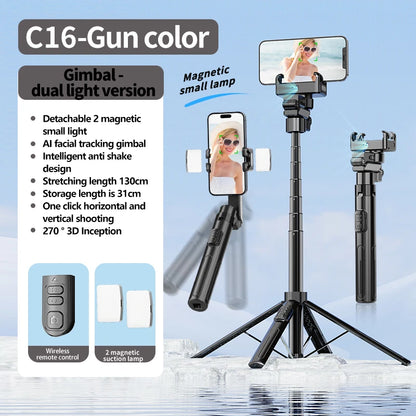 FANGTUOSI 2026 NEW Foldable Smartphone Handheld Gimbal Cellphone Video Record Vlog Stabilizer for iPhone 14 Xiaomi Huawei