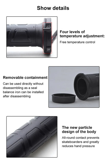 Motorcycle Hand Heated Grips Electric Molded Grips Scooter Moped Bar Hand Warmer 22mm motocross vespa Adjustable Hot Grip Handle