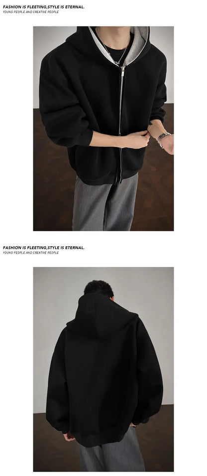 Plus Size Zip Up Hoodie for Men Women | Full Zipper Front Oversized Sweatshirt, Soft (M-5XL) | Casual Comfort Autumn Clothing
