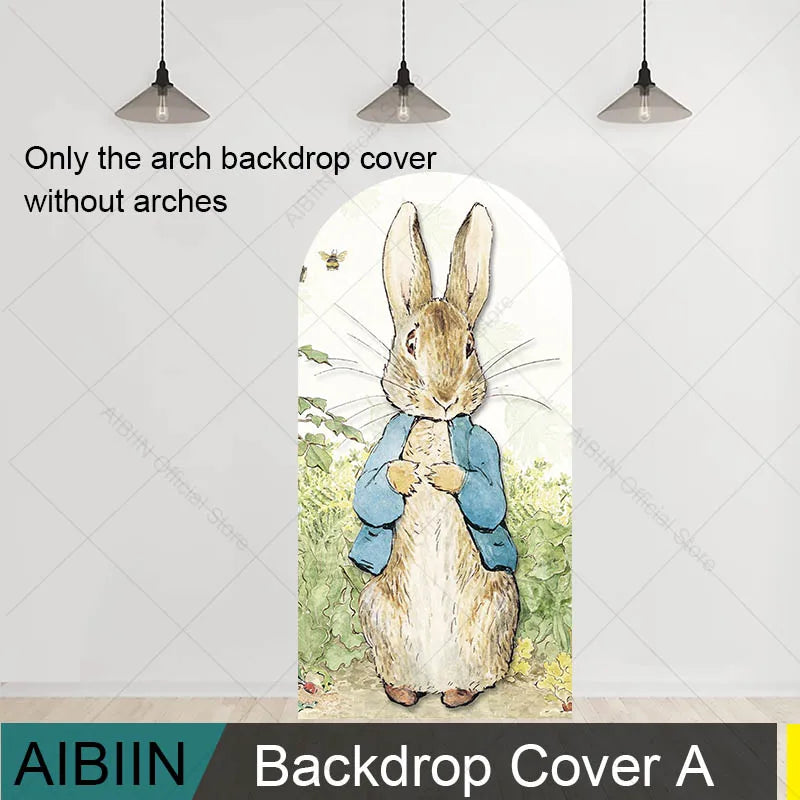 Easter Rabbit Arch Backdrop Cover Spring Vegetable Garden Carrot Birthday Baby Shower Party Decor Kids Cake Portrait Background