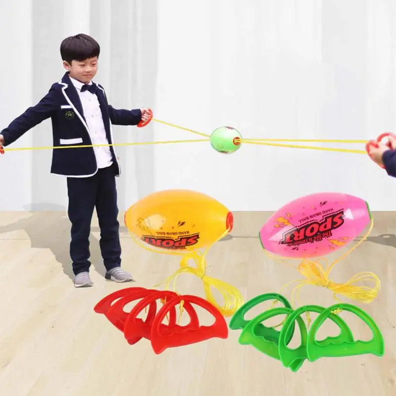 Hand pulled ball pulling force through elasticity fast shuttle ball training arm strength exercise outdoor games children's toys