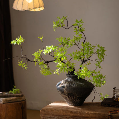 Artificial Green Plants To Welcome Guests Pine Maple Leaves Fake Flower New Chinese Style Simulated  Bonsai Flower Decorations