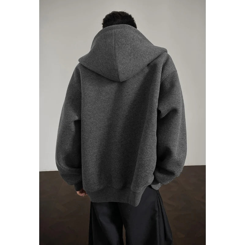 Plus Size Zip Up Hoodie for Men Women | Full Zipper Front Oversized Sweatshirt, Soft (M-5XL) | Casual Comfort Autumn Clothing
