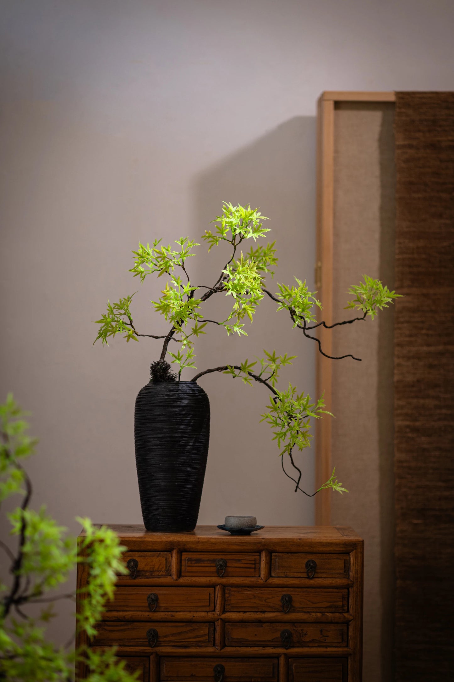 Artificial Green Plants To Welcome Guests Pine Maple Leaves Fake Flower New Chinese Style Simulated  Bonsai Flower Decorations