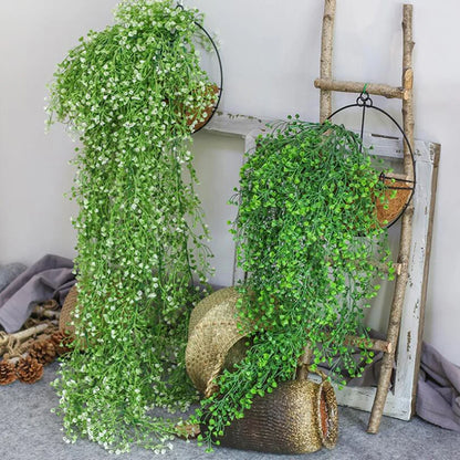 Artificial Plants Vines  Flower Wall Hanging Faux Rattan  Indoor Outdoor Green Plant  Plant Flower Wall Decoration Home Decor