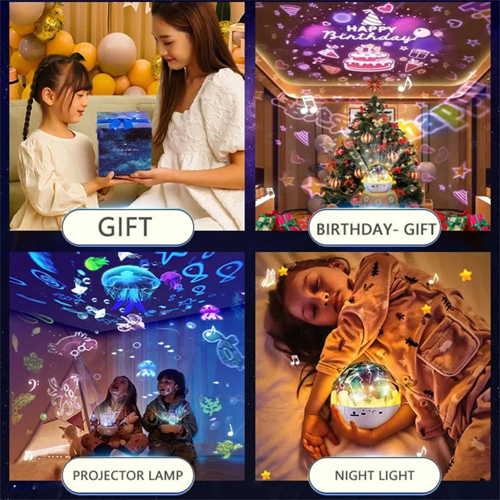 Night Lights Star Galaxy Projector Bedroom Ceiling Star Projector with 360 Rotating for Boys and Girls Birthday Christmas Gifts