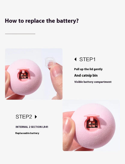 Interactive Ball Smart Cat Toys Plush Electric Catnip Training Toy Kitten Touch Sounding Pet Product Squeak Toy Ball
