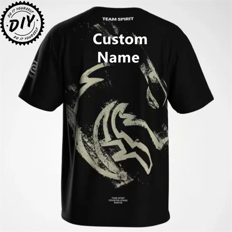 2025 CS2 Shanghai Major Team Spirit T Shirt For Men Clothes Top One Player Donk Tee Uniform ESports Contest Jersey Fans T-Shirt