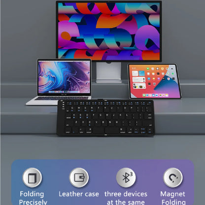Foldable Bluetooth Keyboard Wireless Folding Keyboard for iPhone ipad Smartphone Mini Rechargeable Travel Keyboard Russia/Korea
