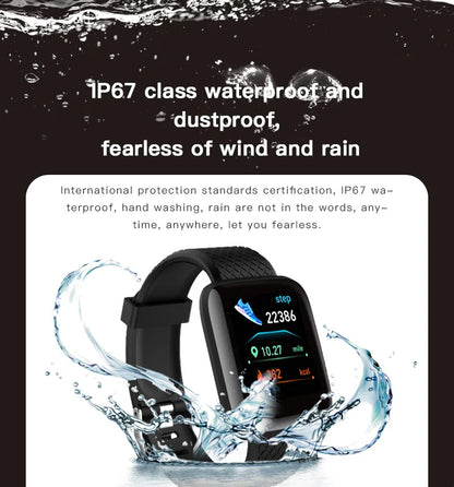 HOMEFISH Smart Fitness Tracker Bracelet with Color Screen Health Reminders Exercise Step Counting Information Notifications