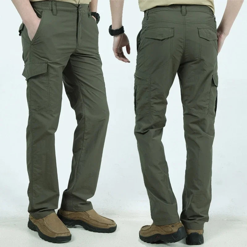 Mens Cargo Pants Multi Pocket Casual Training Pants Waterproof Wear Resistant City Work Trousers Outdoor Overalls Bottoms
