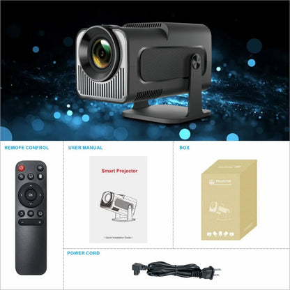 Mini Portable Projector Newly Native HY320 720P  Android11 4K 300ANSI Projector Wifi6 BT5.0 Cinema Outdoor Rotable Projector