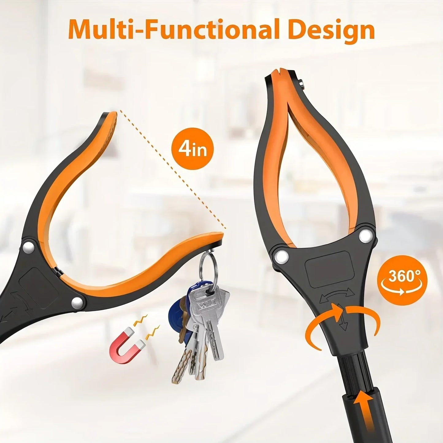 Garbage Picker Gripper With 360 ° Rotating Clip, 32 Inch Lightweight Heavy-Duty Elderly Gripper, Gripper, Elderly Grabbing Tool