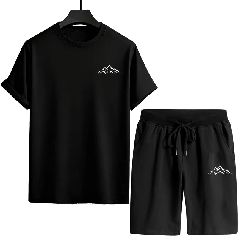 Mens Tracksuit Print Casual Training Clothing Outdoor Fitness Sports Jogging Streetwear 2026 Single Piece T-shirt Shorts Summer