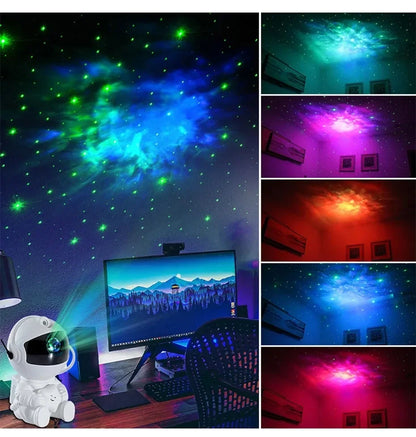 Galaxy Star Projector Night Light Astronaut Space Ceiling LED Lamp for Bedroom Home Decor Kids Gift - Starry Nebula Projector