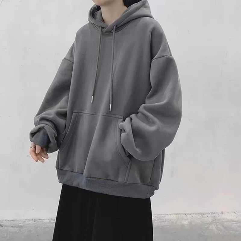 2025  Men And Women's Oversized Sweatshirts Casual Men Autumn Winter Hoodie Hooded Long Sleeves Loose Pocket Warm Thick Hoodies