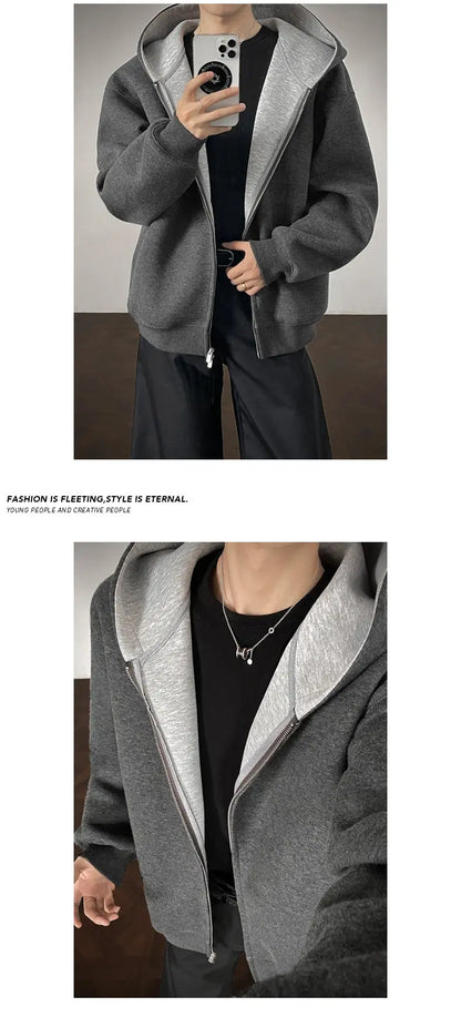 Plus Size Zip Up Hoodie for Men Women | Full Zipper Front Oversized Sweatshirt, Soft (M-5XL) | Casual Comfort Autumn Clothing