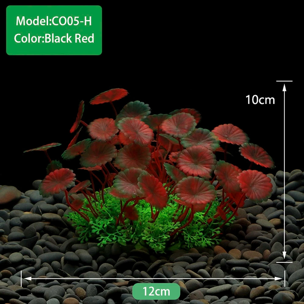 Artificial Underwater Plastic Plants Aquarium Fish Tank Aquatic Fake Shrub Green Weeds Water Grass Viewing Simulation Decoration