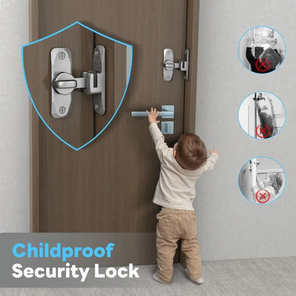 90/180 Degree Flip Door Lock Home Security Sliding Door Latch Small Gate Latches Hardware Anti-theft Lock Zinc Alloy Door Bolts