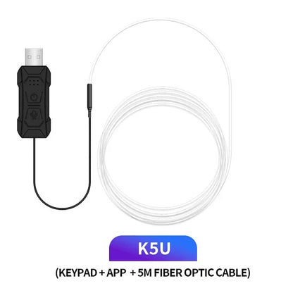 Car Interior Atmosphere Light Ambient LED Light Strip RGB Invisible USB Fiber Optic Lamp Trim Decor support APP Control