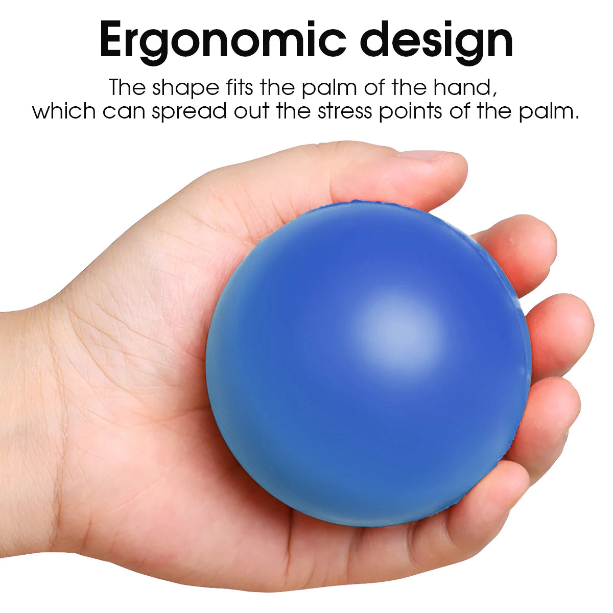 7cm High Elasticity Grasping Ball Finger Strengthening Grasping Massager Exerciser Ball Squeezing Training Muscle Exerciser