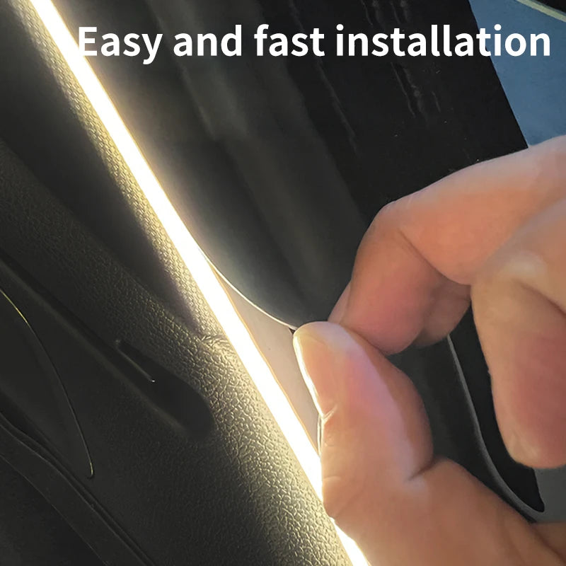 Car high brightness trunk lighting ambient light interior decoration LED wiring free automatic sensing tailgate light strip