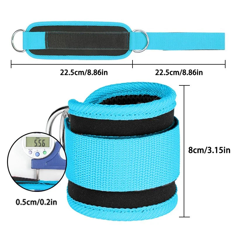 1PC Padded Ankle Straps Ankle Straps for Cable Machines Double D-Ring Fitness Ankle Cuffs for Gym Workouts Rebate Leg Extensions