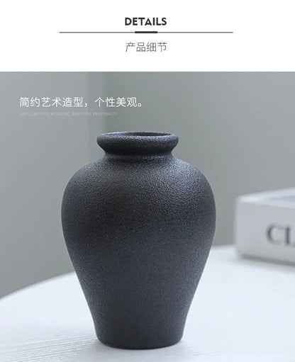 5-piece Set of Simple Ceramic Vases, Fresh Small Vases, Desktop Decorations, Simple Porch, TV Cabinet, Home Crafts