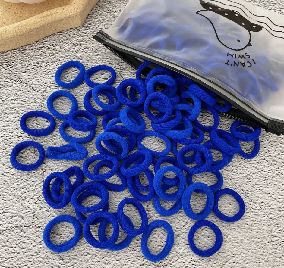 50/100Pcs Hair Bands for Children Colorful Nylon Scrunchie Hair Ties Rubber Band Kids Elastic Hair Leagues Girl Hair Accessories