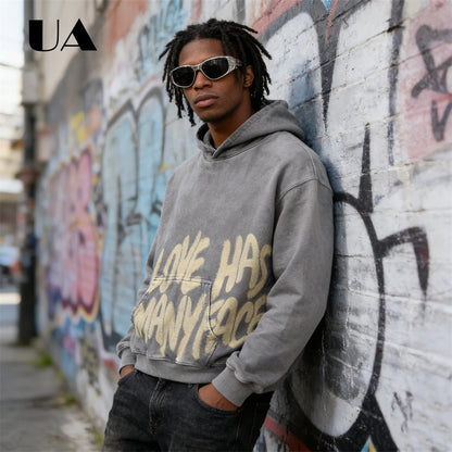 UA All We Need is Love New Hoodies for Men S-4XL Casual Street Wear Spring Autumn New Chic Outfit Hoodies Pullover