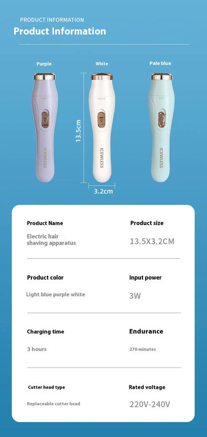 Electric Hair Trimmers for Women Waterproof Razor Painless Private Body Hair Removal Device shaver Bikini Arm Leg Face Shaving