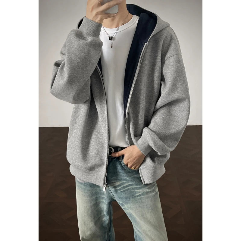 Plus Size Zip Up Hoodie for Men Women | Full Zipper Front Oversized Sweatshirt, Soft (M-5XL) | Casual Comfort Autumn Clothing