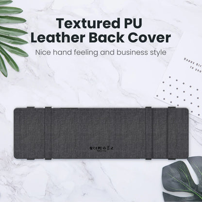 Foldable Bluetooth Keyboard with Touchpad Wireless Folding Keyboard with PU Leather for iOS Android Windows,Support 3 Devices