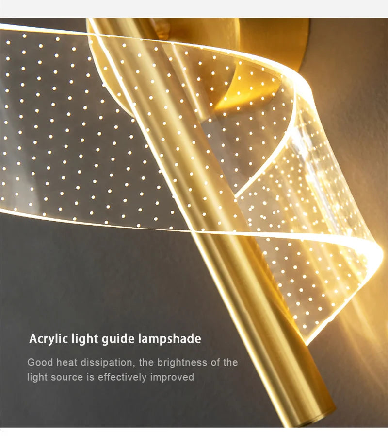 Nordic LED Wall Lamp Indoor Lighting For Bedroom Bedside Parlor Background Wall Light Modern Indoor Decoration Sconces