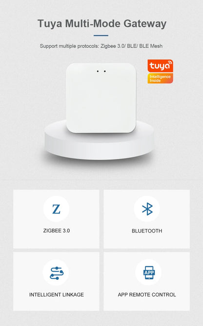 Wireless  Multi-mode Smart Gateway ZigBee Bluetooth Mesh Hub Work with Tuya Smart life App Voice Control via Alexa Google Home