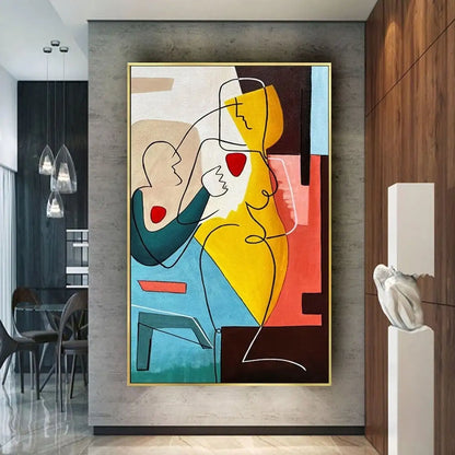 Scandinavian Classic Wall Art Handmade Abstract Color Texture HD Canvas Poster Print Home Bedroom Living Room Decoration